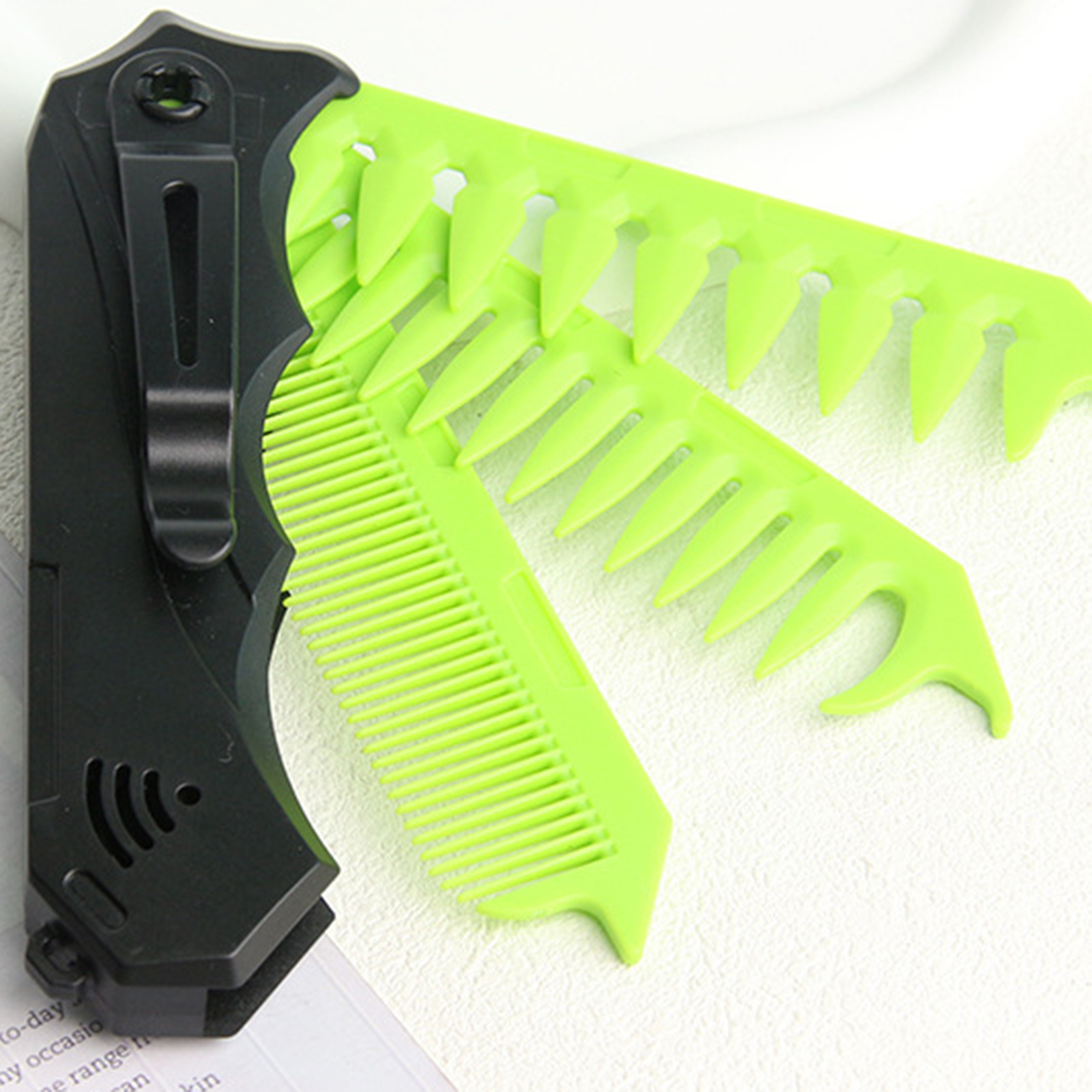 Men'S Grooming Organizer - Dual Tooth Folding Comb for Men