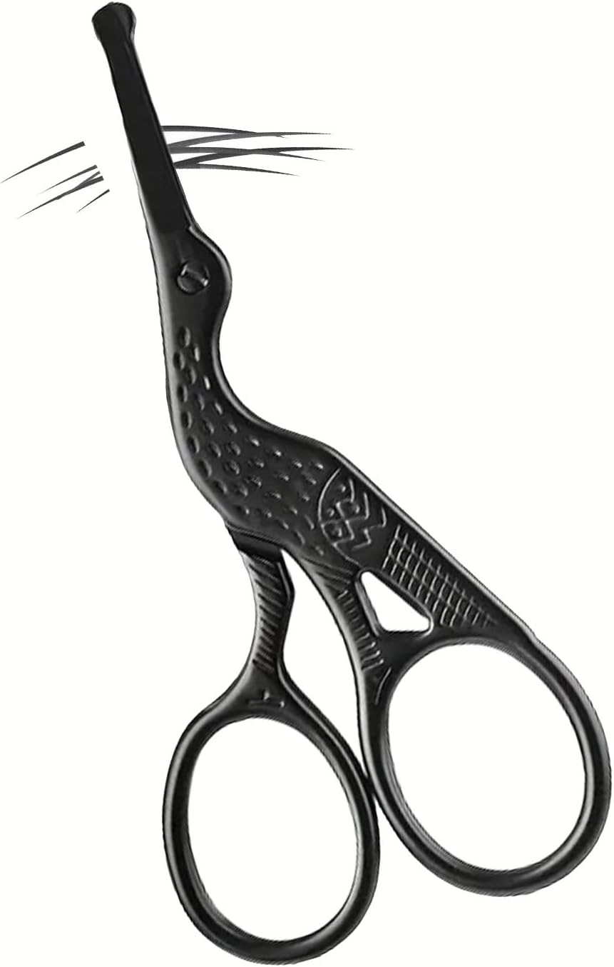 Grooming Men'S Eyebrows - Black Stork Shape Stainless Steel Facial
