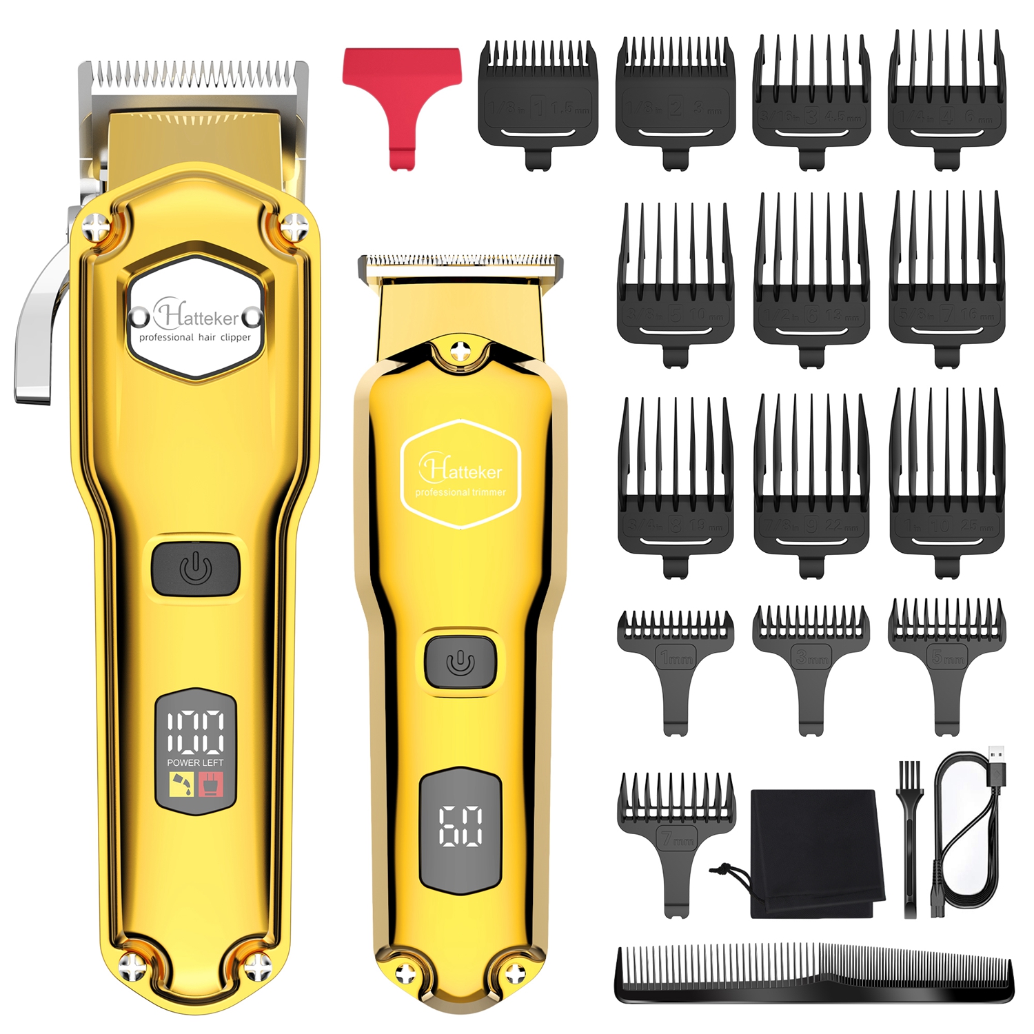 Men'S Grooming Room - HATTEKER Professional Cordless Hair Clipper for