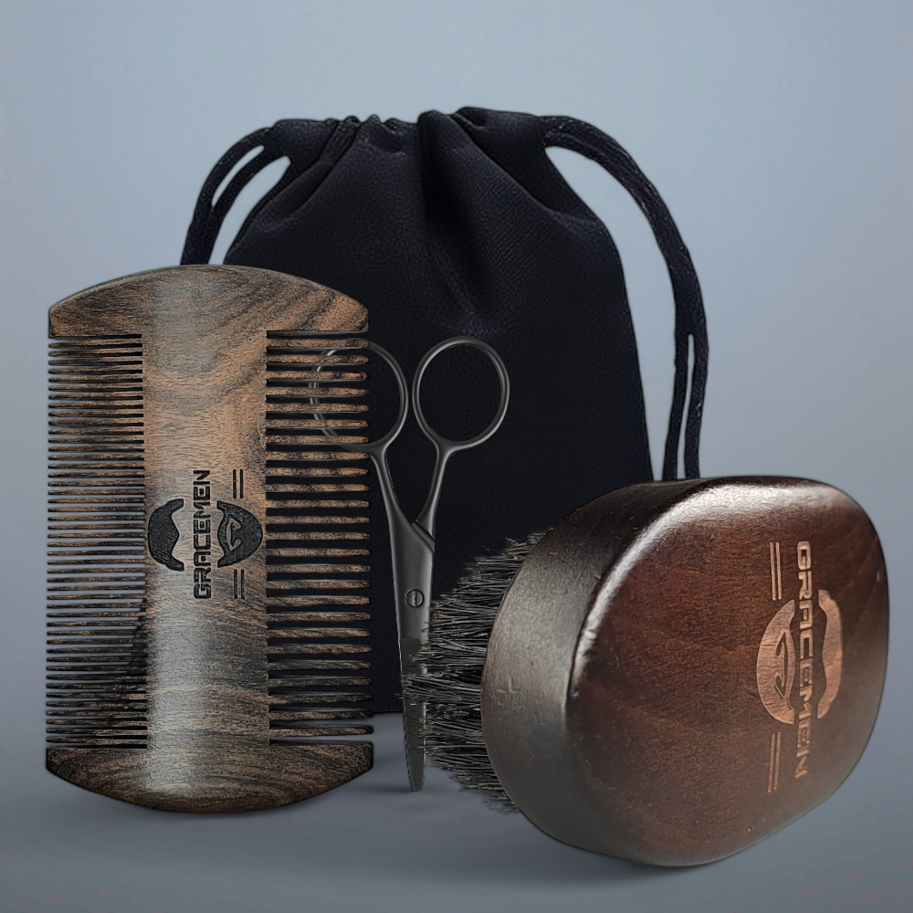 Men'S Grooming Organizer - Gracemen Beard Kit - Retro Beard