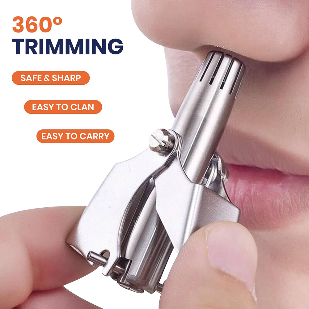 Men'S Grooming Shaver - Portable Stainless Steel Manual Nose Ear