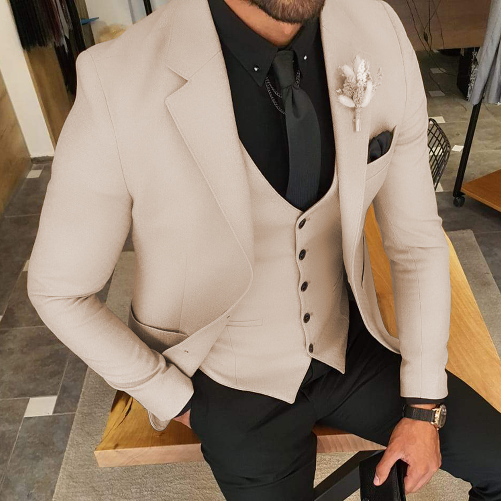 Men'S Grooming Pictures - White 2 Piece Pant Coat Shawl