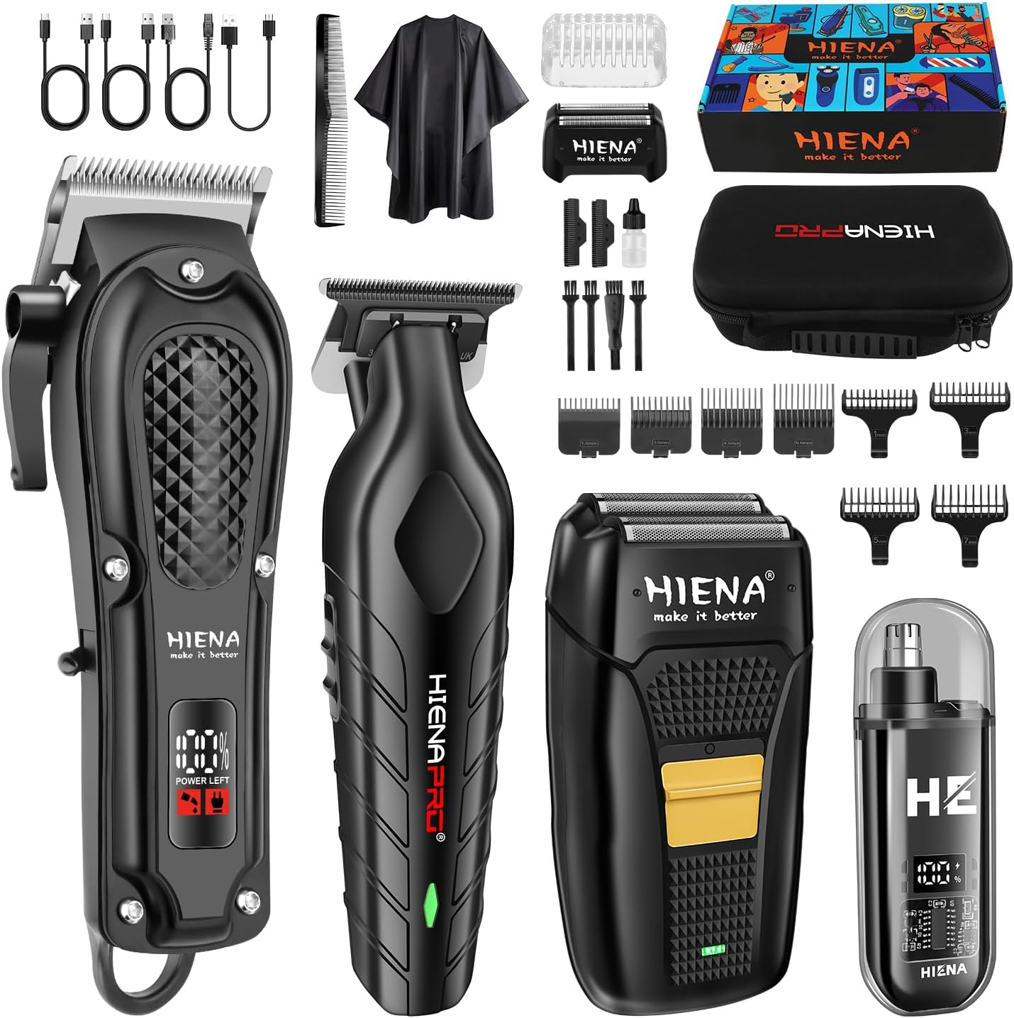 Men'S Grooming Shaver - Professional Cordless Hair Clipper Set for