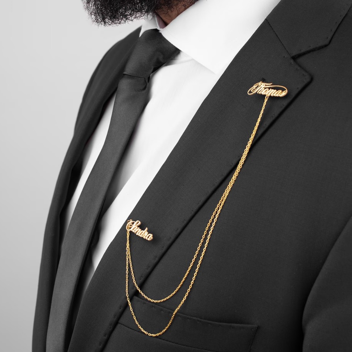Custom Double Name Brooch Men  – Men'S Grooming For Wedding recenzja i cena