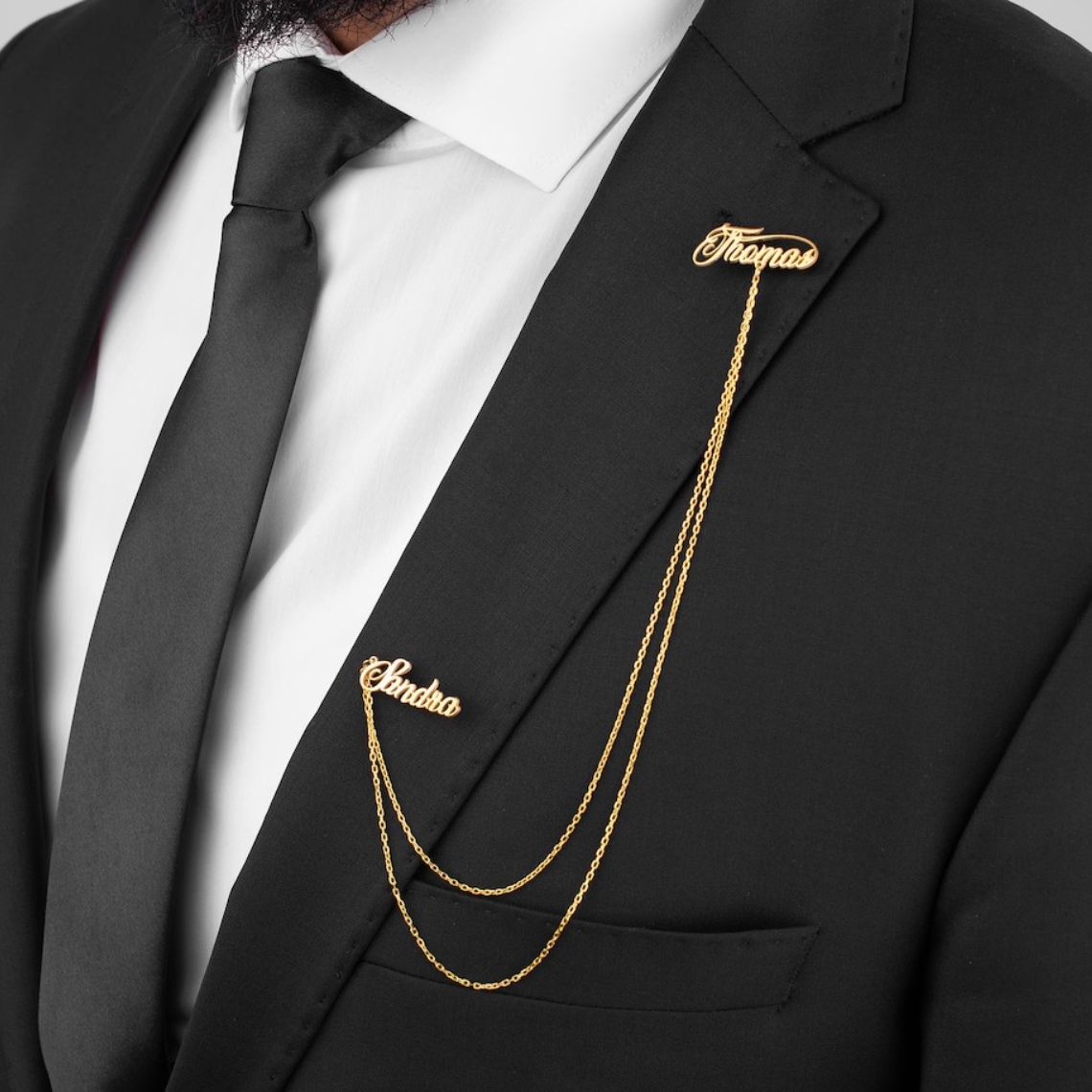 Custom Double Name Brooch Men  – Men'S Grooming For Wedding recenzja i cena