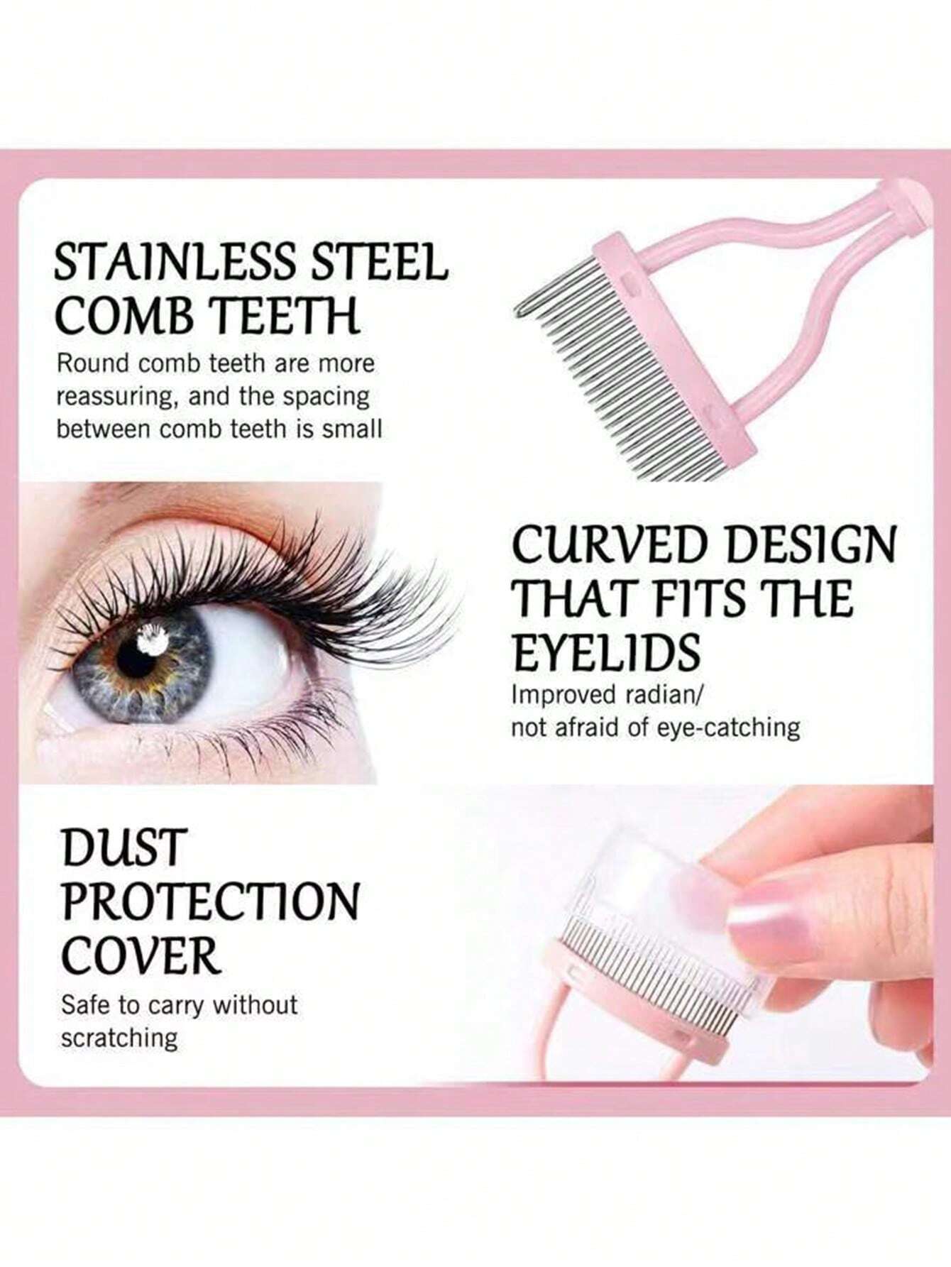1pc Black Stainless Steel Eyel – Comb Fine Tooth recenzja i cena