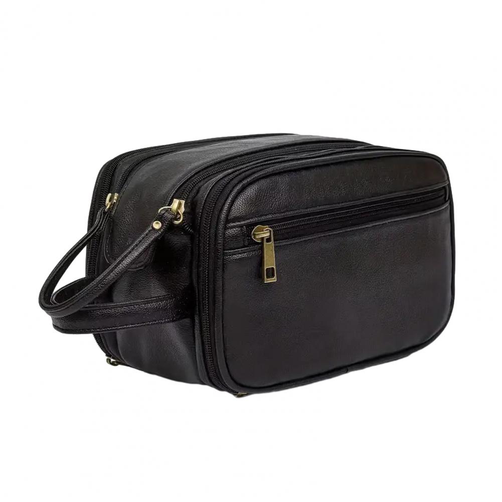 Travel Makeup Bag Faux Leather – Men'S Grooming Organizer recenzja i cena