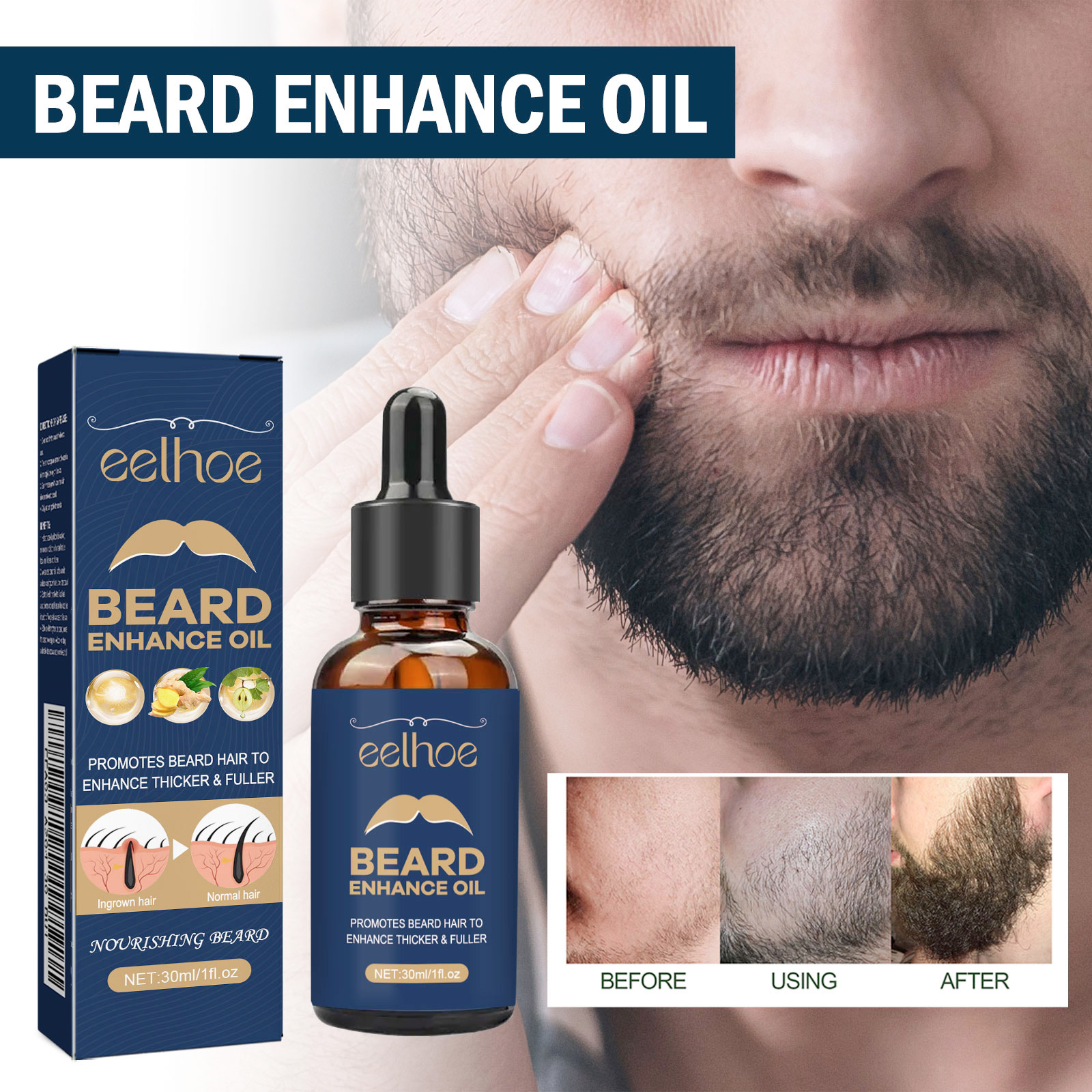 30ml Eelhoe Organic Beard Oil  – Men'S Beard Grooming recenzja i cena