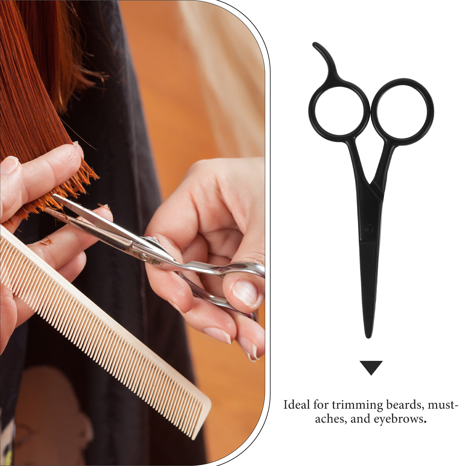 2Pcs Stainless Steel Beard Sha – Men'S Grooming Eyebrow Shape recenzja i cena