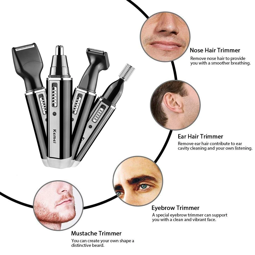 Kemei rechargeable electric al – Grooming Men'S Eyebrows recenzja i cena