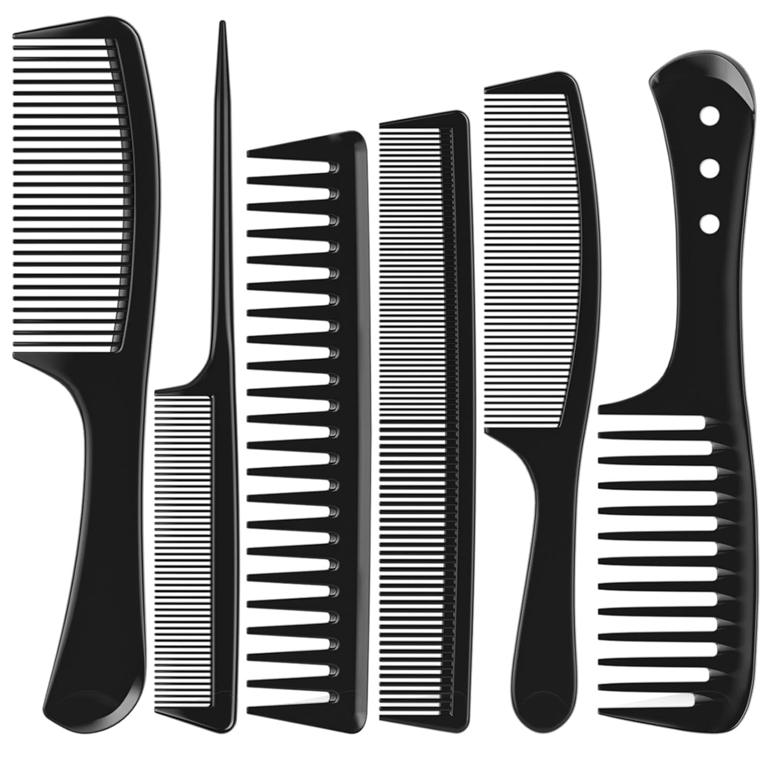 6 PCS Hair Comb Set Black, Dur – Comb Fine Tooth recenzja i cena
