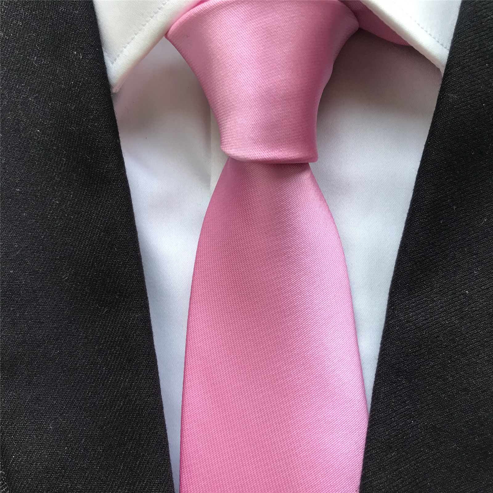 Men's Ties Solid Pink Neck Tie – Men'S Grooming Pictures recenzja i cena