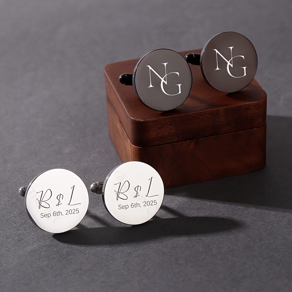 1pair Personalised Name Cuffli – Men'S Grooming For Wedding recenzja i cena