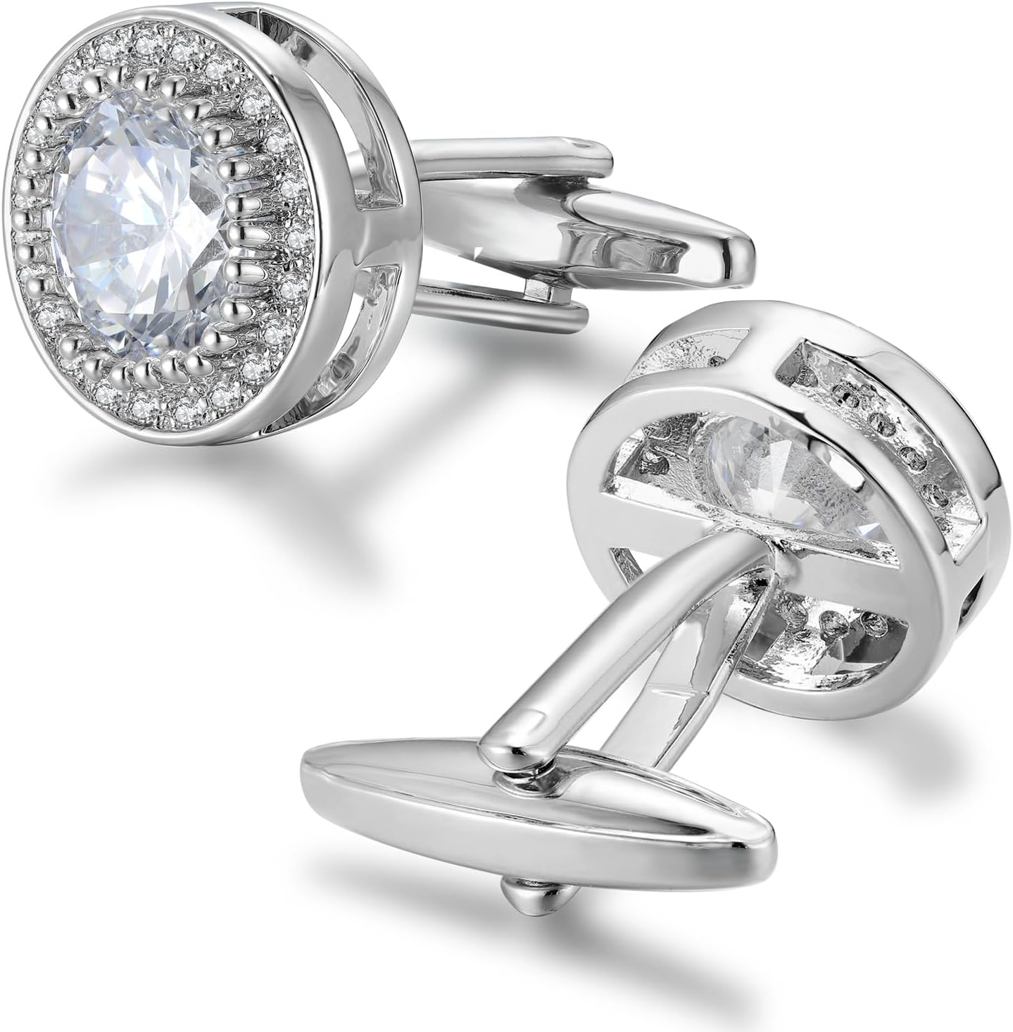 Sparkling CZ Cufflinks for Men – Men'S Grooming For Wedding recenzja i cena