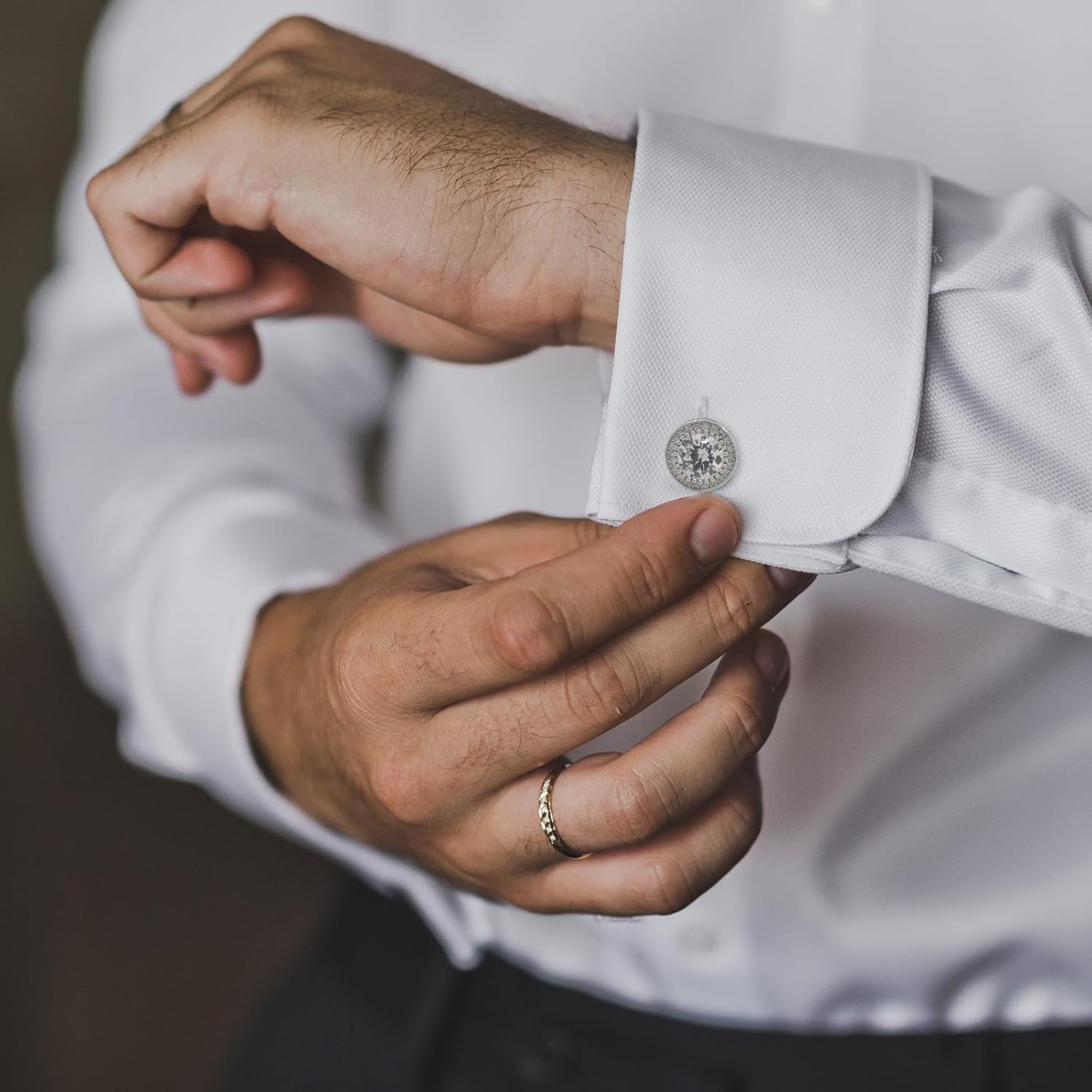Sparkling CZ Cufflinks for Men – Men'S Grooming For Wedding recenzja i cena