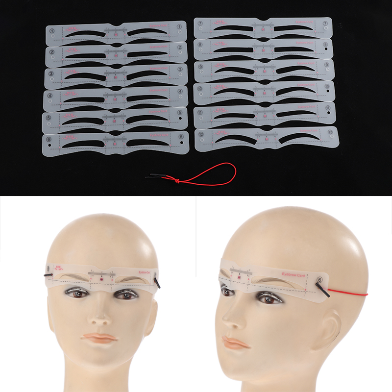 12Pcs Eyebrow Stencil Set Reus – Men'S Grooming Eyebrow Shape recenzja i cena
