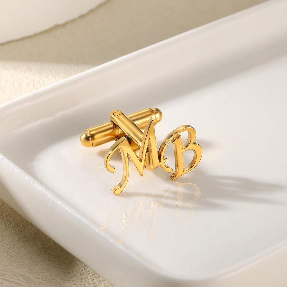 Customized Initial Letter Cuff – Men'S Grooming For Wedding recenzja i cena