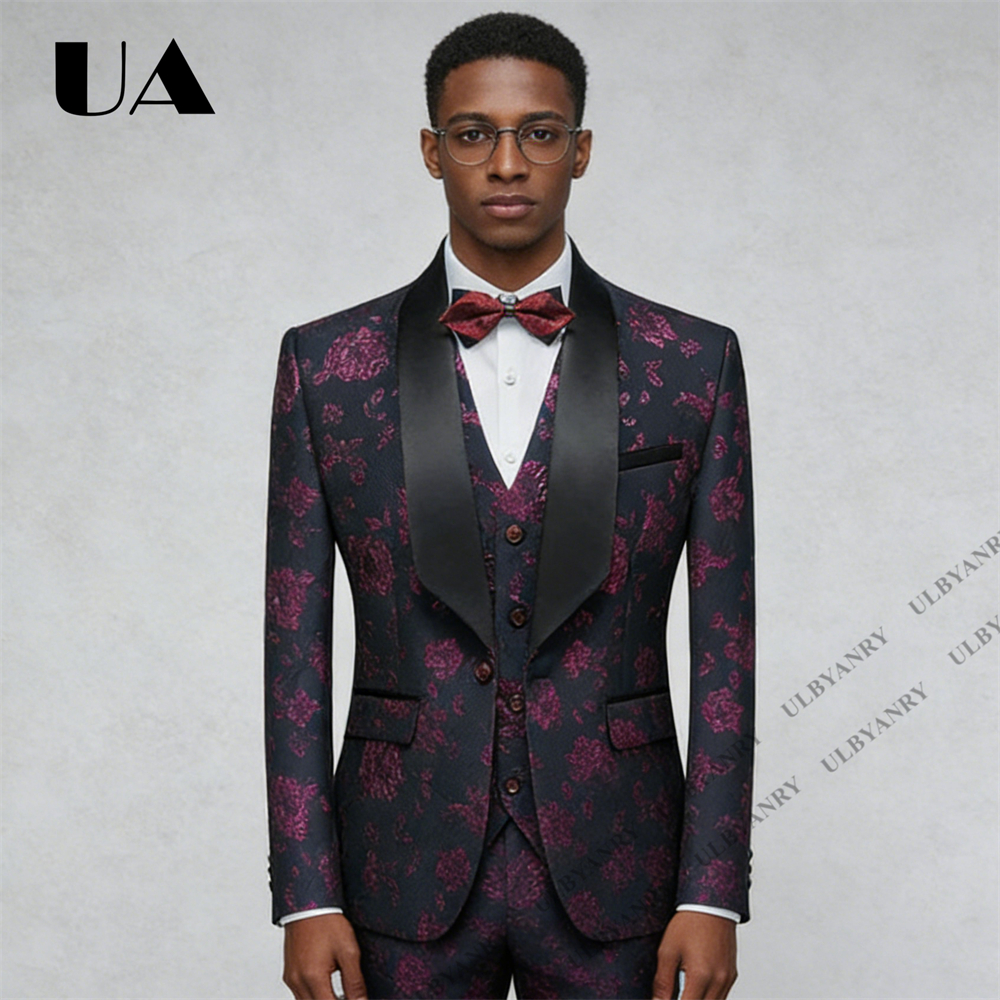 ULBYANRY Floral Jacquard Suit  – Men'S Grooming Pictures recenzja i cena