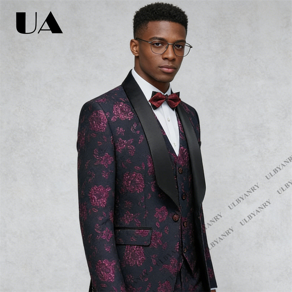 ULBYANRY Floral Jacquard Suit  – Men'S Grooming Pictures recenzja i cena