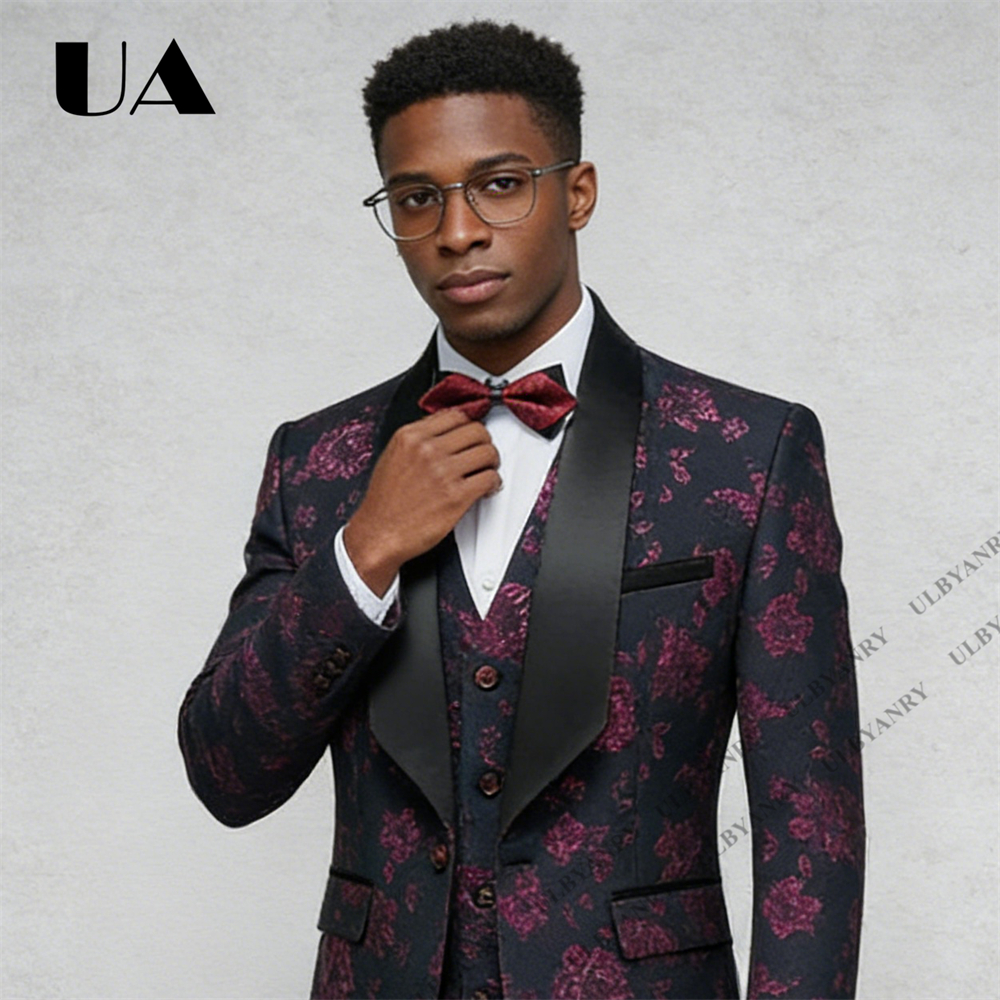 ULBYANRY Floral Jacquard Suit  – Men'S Grooming Pictures recenzja i cena