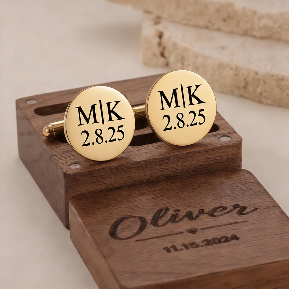 Custom Date Cufflinks Stainles – Men'S Grooming For Wedding recenzja i cena