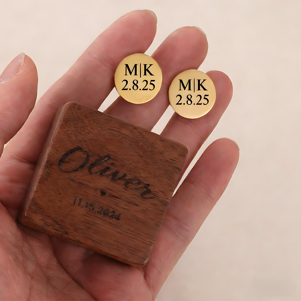 Custom Date Cufflinks Stainles – Men'S Grooming For Wedding recenzja i cena