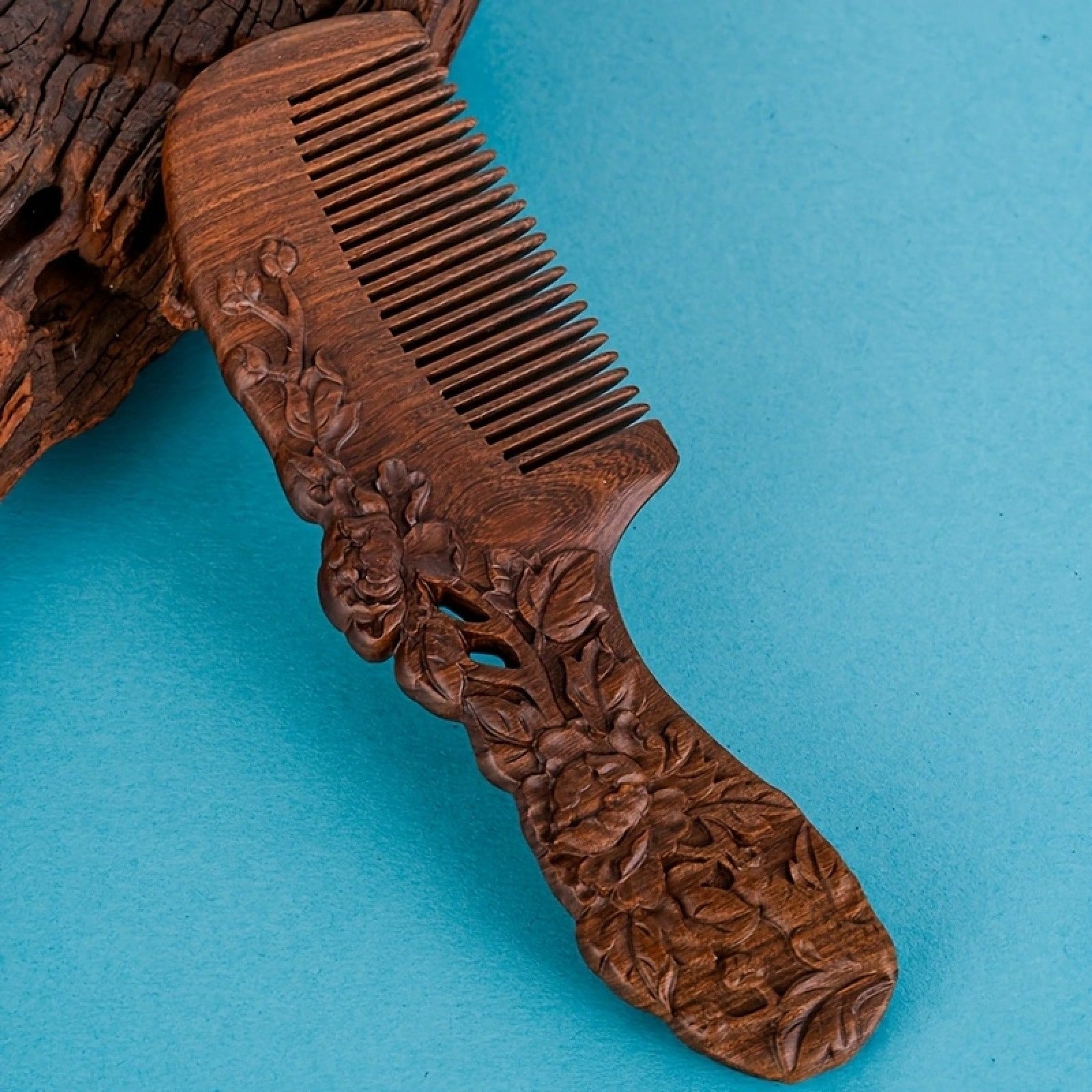 Natural Solid Wood Sandalwood  – Comb Fine Tooth recenzja i cena
