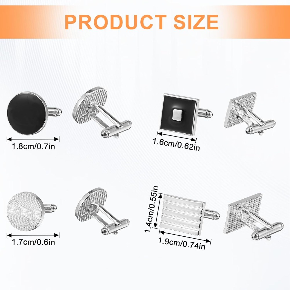 8 Pcs Men's Classic Cufflinks  – Men'S Grooming For Wedding recenzja i cena