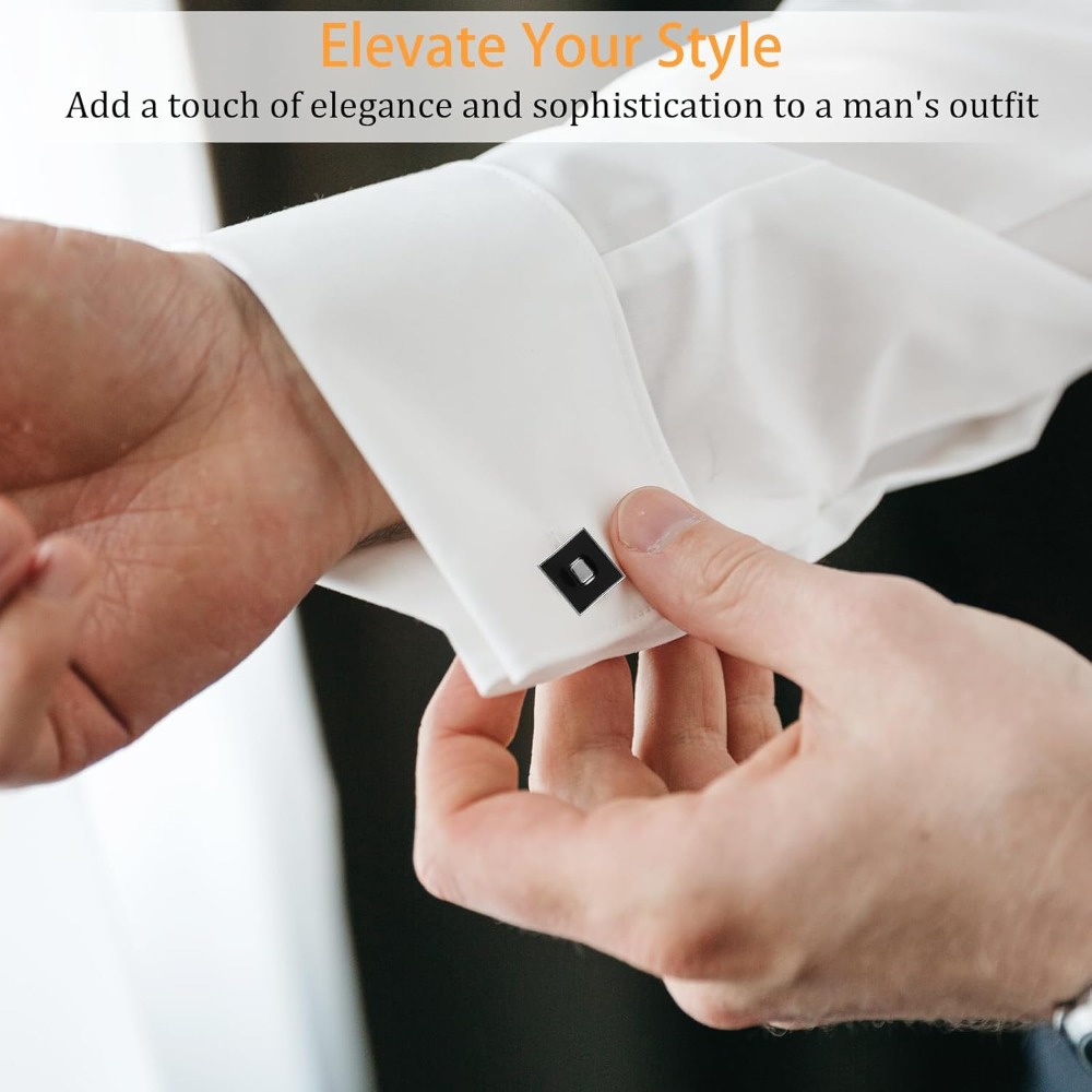8 Pcs Men's Classic Cufflinks  – Men'S Grooming For Wedding recenzja i cena