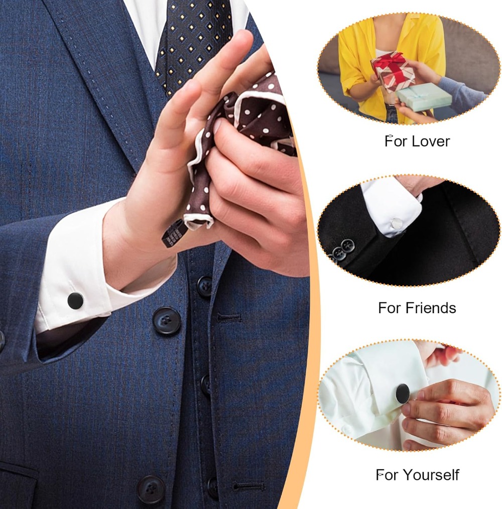 8 Pcs Men's Classic Cufflinks  – Men'S Grooming For Wedding recenzja i cena