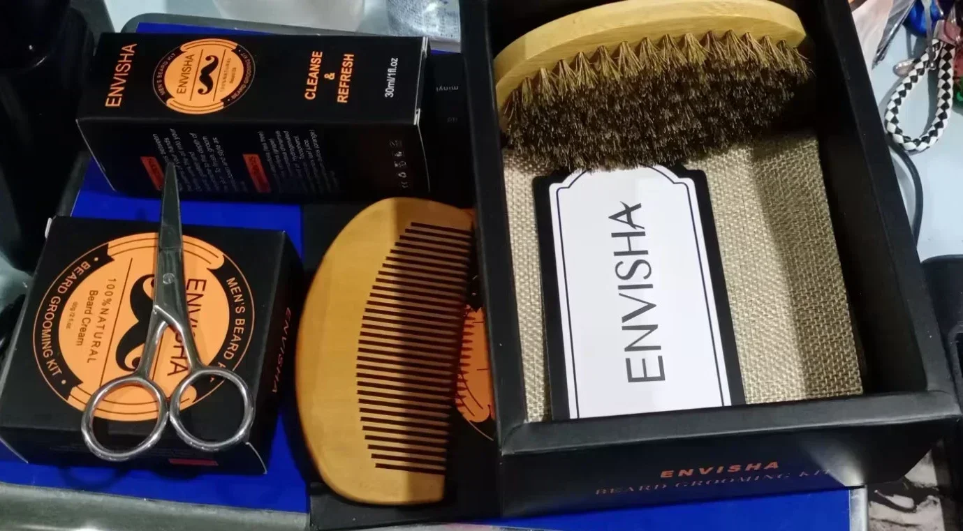 6pcs/set Men Beard Barba Groom – Men'S Beard Grooming recenzja i cena