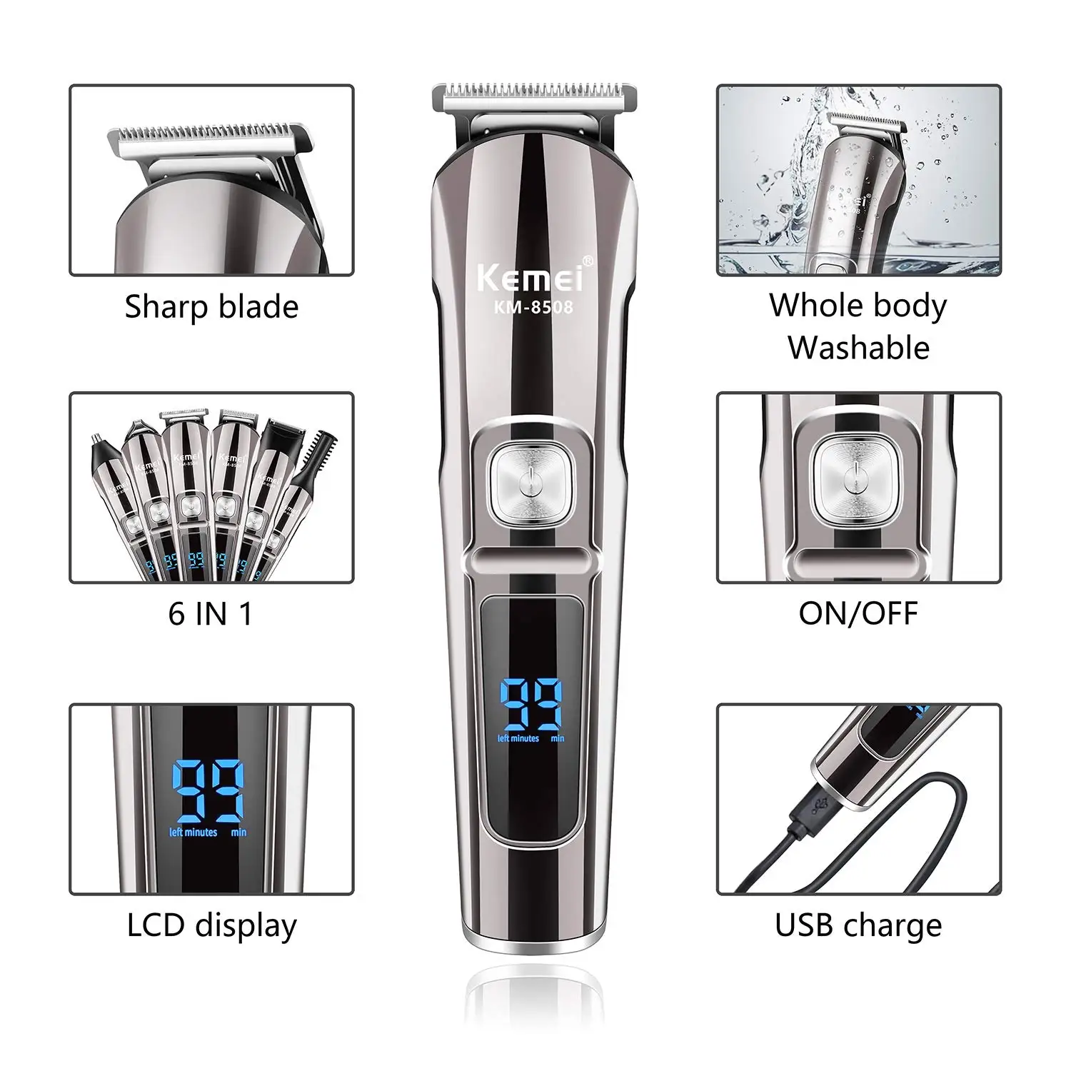 Kemei Professional Multifuncti – Men'S Grooming Organizer recenzja i cena