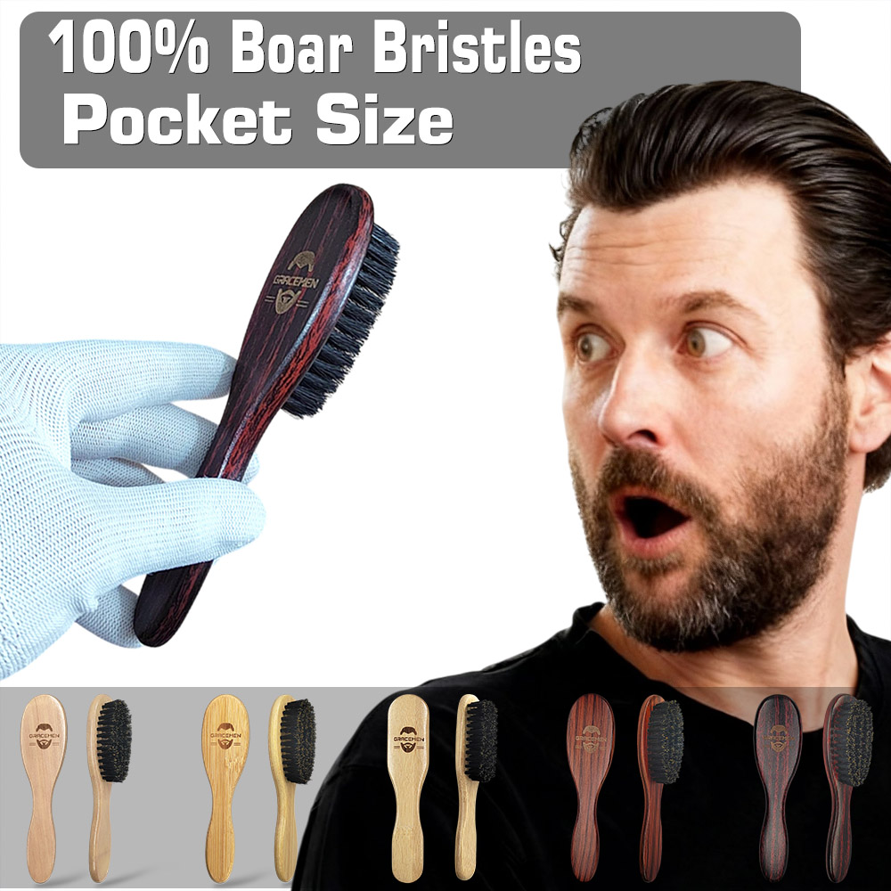 Mini Boar Bristle Beard Brush  – Men'S Grooming Pictures recenzja i cena