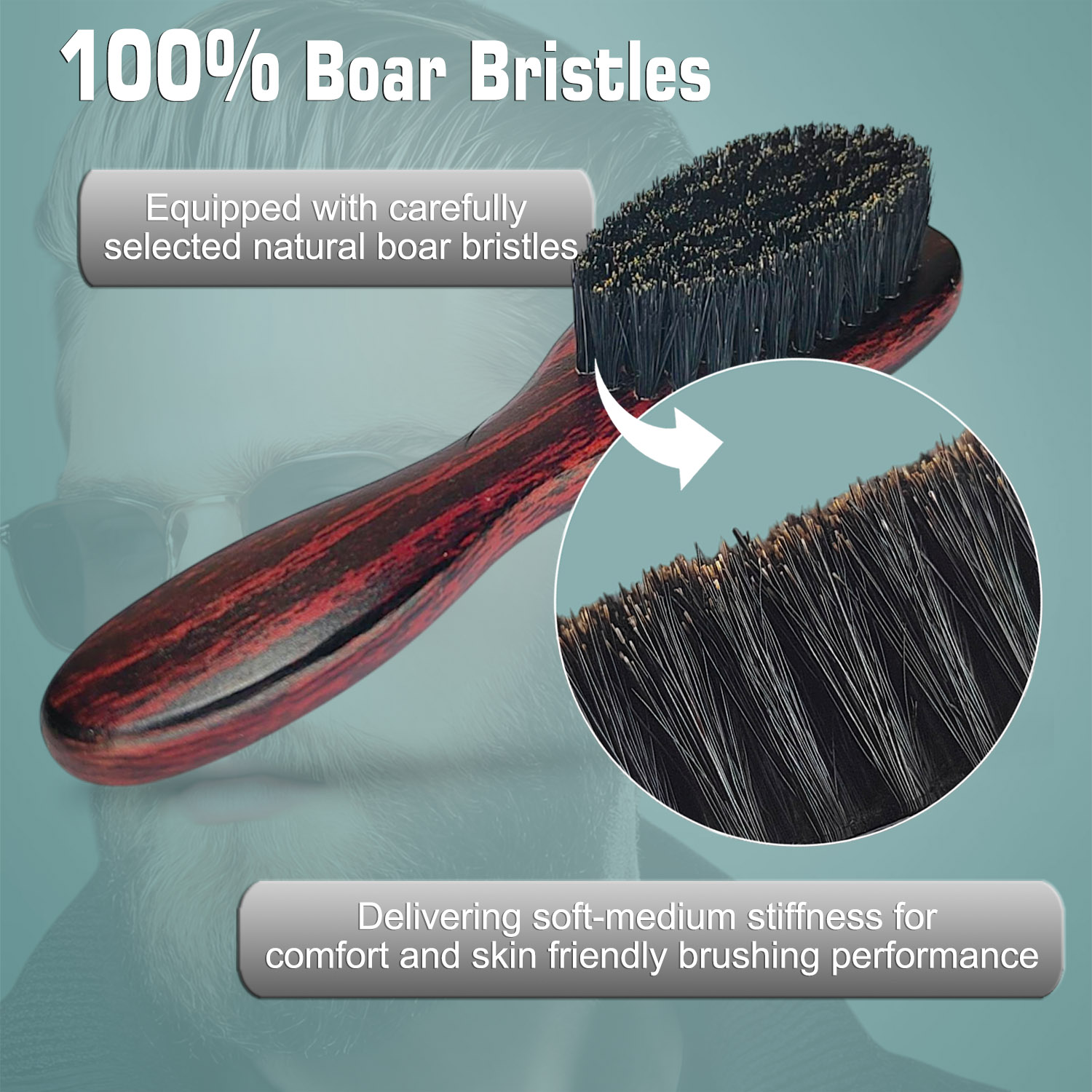 Mini Boar Bristle Beard Brush  – Men'S Grooming Pictures recenzja i cena